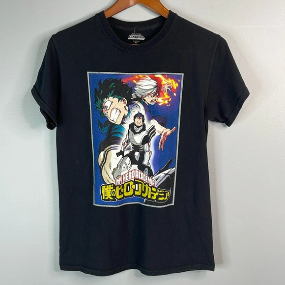 My Hero Academia Manga Series Graphic TShirt Black Crewneck Short Sleeve Izuku S - Picture 9 of 9